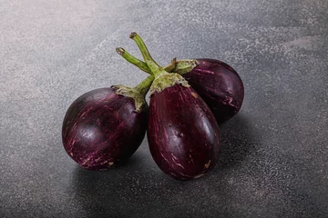 Fotobehang Raw smal asian baby eggplant © Andrei Starostin