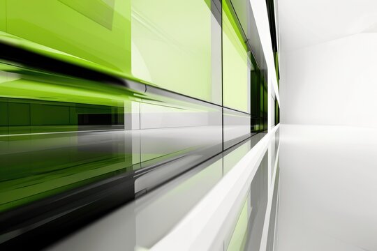 Abstract green graphic design layered materials of glass