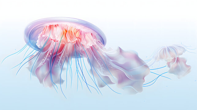 Comb Jellyfish 3d Rendering