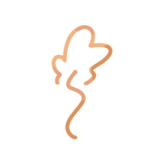 ふんわり立ちのぼる湯気のイメージ　漫符シンプルカラーイラスト