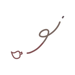 心に風が吹く落葉舞うすき間風または孤独のカラーイメージ　漫符