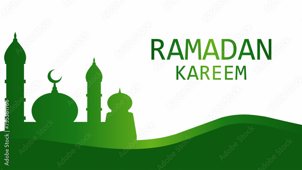 Wall mural ramadan event greeting vector background. islam greeting for ramadan celebration or islamic event. i