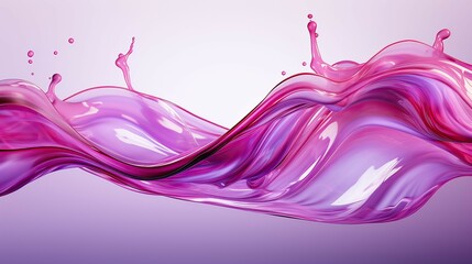 Purple abstract wavy background. 3d illustration.