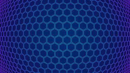 Dark Hexagon Abstract Technology or Science Background. Hi Tech Hexagon Grid. Vector Illustration.