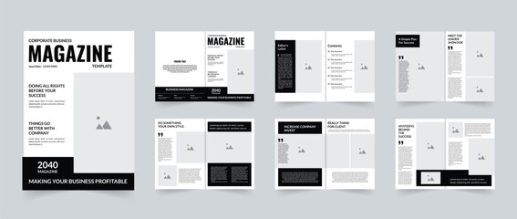 Business Magazine template design layout can be used corporate business finance or others purpose