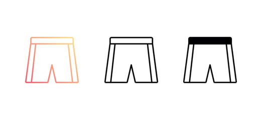 Sports Pants icon design with white background stock illustration