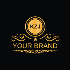 Creative letter KZJ monogram for business logo design template