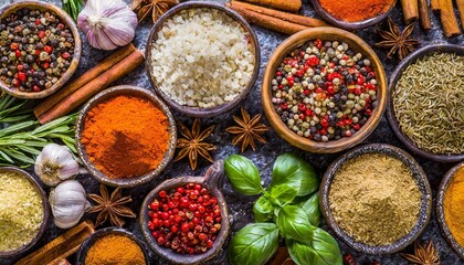 Herbal Medley: Seamless Texture Incorporating Spices and Herbs