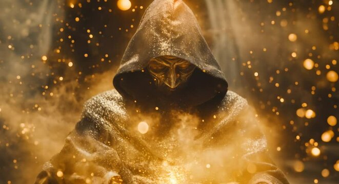 Alchemist transforming ordinary objects into gold