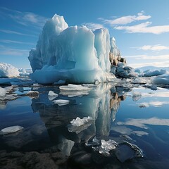 Iceberg in polar regions - obrazy, fototapety, plakaty