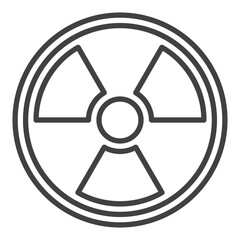Radiation or Renewable Nuclear Energy vector thin line icon or symbol