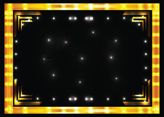 Obraz premium background design new professional design with black background and lights effect with frame border design 