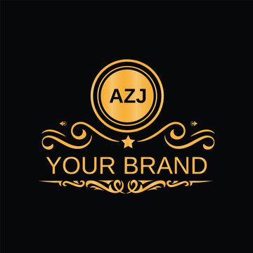 Creative letter AZJ unique logo design vector and Illustration