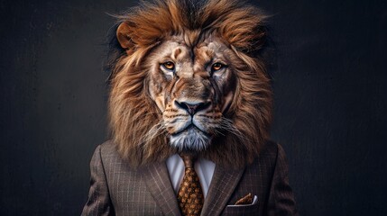 The mane event: This lion's sharp suit is roaring with style!