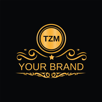 Minimal Initial TZM Logo Design with Handwriting Style Vector and Illustration