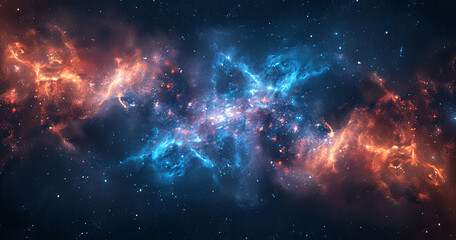 A vibrant cosmos scene with nebulae, stars, and galaxies illuminating the vastness of space. Ideal for wallpaper and space-themed designs.