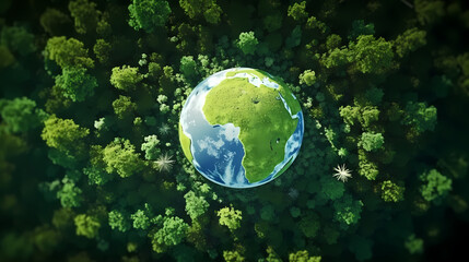 Earth day background wallpaper, earth in nature, moving towards green ecology