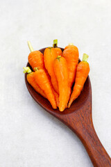Fresh baby carrot, Excellent source of vitamin A and beta-carotene