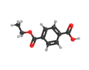 Polyethylene terephthalate or PET, PETE polyester, thermoplastic polymer molecule. Structural chemical formula