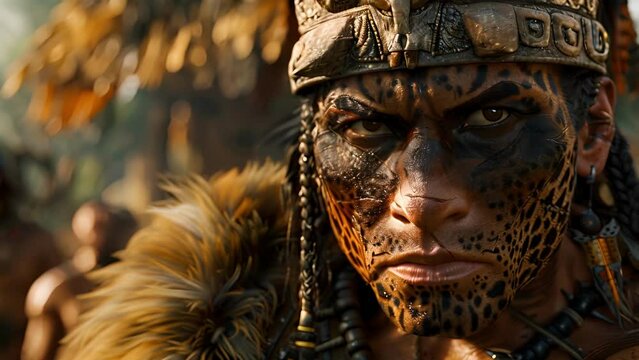 The imposing presence of an Aztec Eagle Warrior complete with a jaguar pelt and sharp obsidian blade strikes fear into the hearts of his enemies.