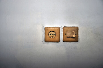 dirty sockets and switches on the walls
