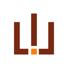 Monogram W design vector logo. Monogram initial letter mark W logo design. Monogram design vector logo. Monogram initial letter mark W logo design. Simple W monogram. Monogram W design logo