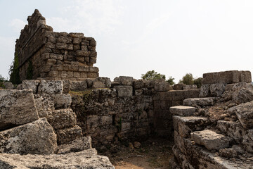 Ruins of ancient roman buildings in Antalya