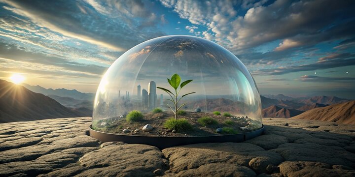 The Dome: Protecting Plants - Environmental Conservation Concept