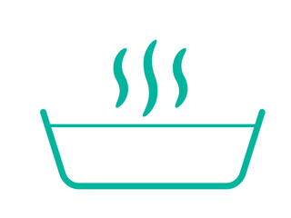 住宅・設備追い焚き機能のお風呂のアイコン　不動産・建設・マンション向けピクトグラム　シンボル緑