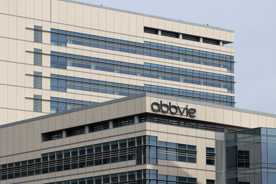 South San Francisco, CA, USA - Feb 23, 2024: Exterior view of AbbVie's research facility in South San Francisco. AbbVie is an American pharmaceutical company headquartered in North Chicago, Illinois.