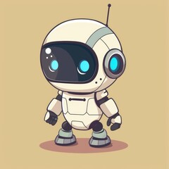 Fototapeta premium cute robot mascot