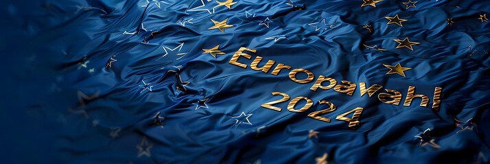 Wahl 2024 in der Europäischen Union. Europawahl Banner - obrazy, fototapety, plakaty