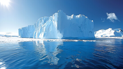 Melting icebergs and glaciers in polar regions, generative ai - obrazy, fototapety, plakaty