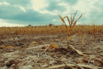 Drought in a cornfield