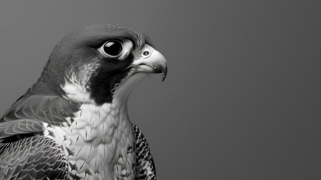 Peregrine falcon with copy space, generative ai