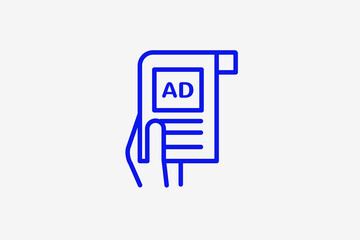 promo material illustration in line style design. Vector illustration.	