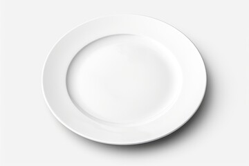 A simple white plate with a fork and knife. Suitable for food-related designs