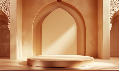 Ramadan Promotion Elegant Islamic Podium Background