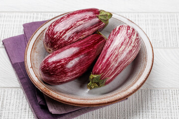 Eggplant, a glossy and fresh vegetable - 755402397