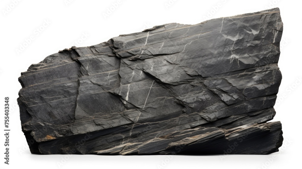 Poster a piece of rock on a white background. suitable for various design projects