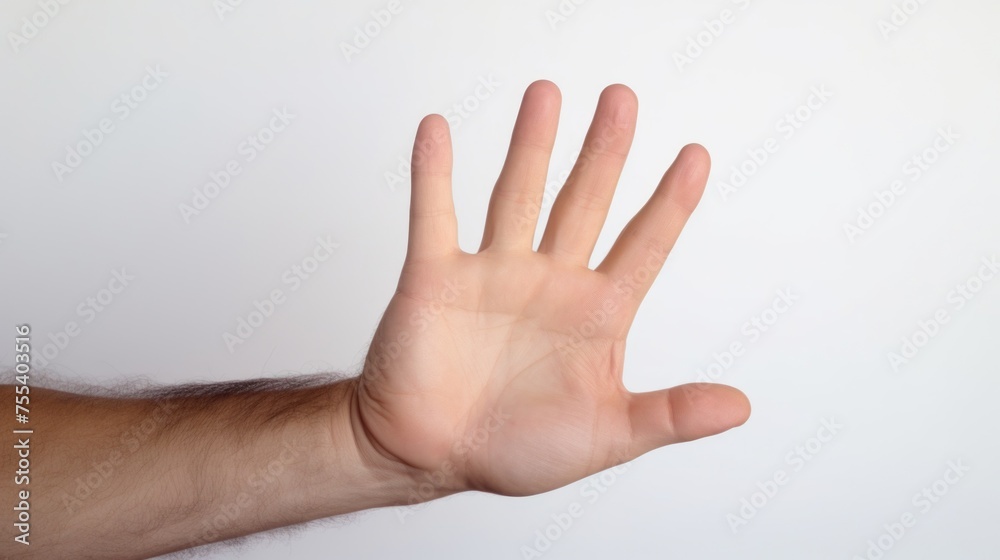 Poster a person holding their hand up in the air. suitable for various concepts