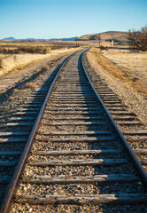 The Historic Train Tracks and Rails at Golden Spike National Historic Site, Utah