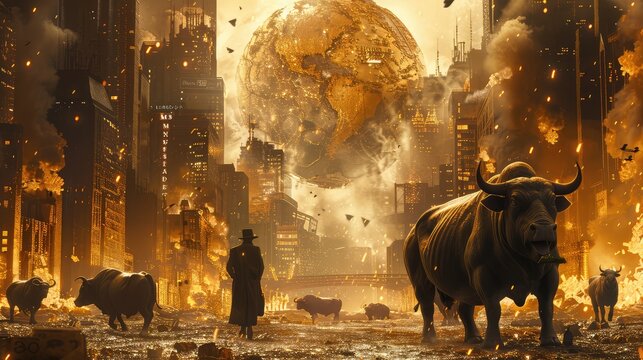 Market Speculation, Depict the speculative nature of certain investments, such as day trading, penny stocks, or cryptocurrency trading