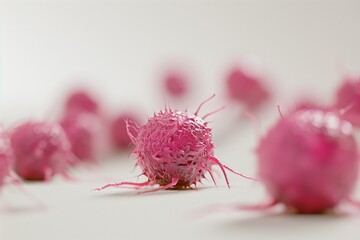 Tumor, cancer cells with metastases, examination under a microscope