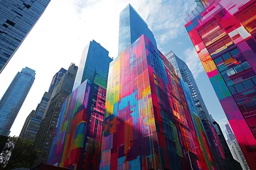 Foto auf Acrylglas skyscrapers in the city © usman