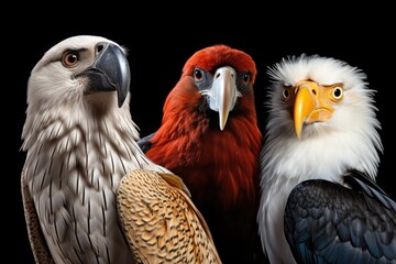 A group of birds standing next to each other. Suitable for various nature-themed projects