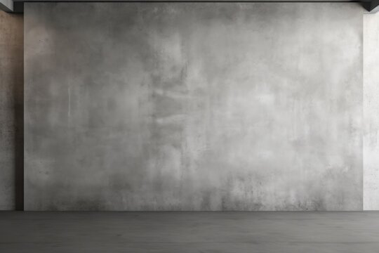 A simple image of an empty room with concrete walls and floors. Suitable for industrial or minimalist design concepts