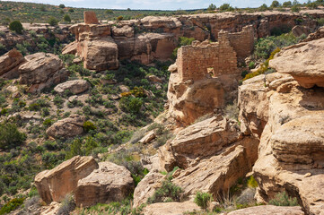 The Remains of Prehistoric Villages and the Rugged Landscape of Hovenweep National Monument