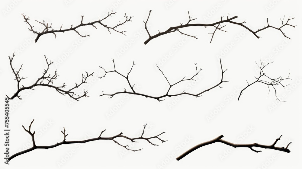 Poster a surreal image of branches suspended in mid-air. perfect for abstract concepts or nature themes