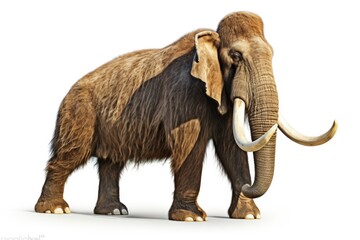 A unique woolly elephant with long tusks, suitable for various creative projects